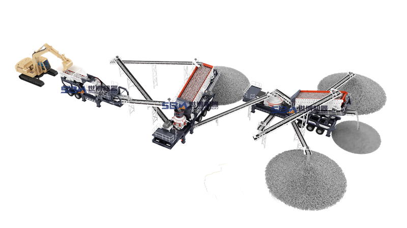 移動式玄武巖破碎制砂生產(chǎn)線設(shè)計(jì)圖