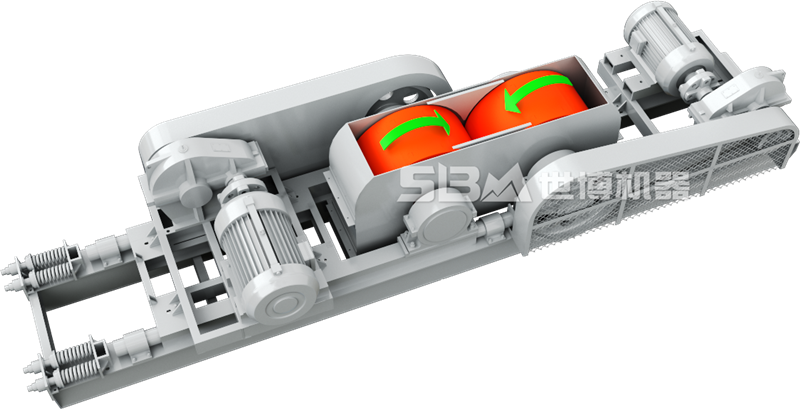 雙輥破碎機結構圖