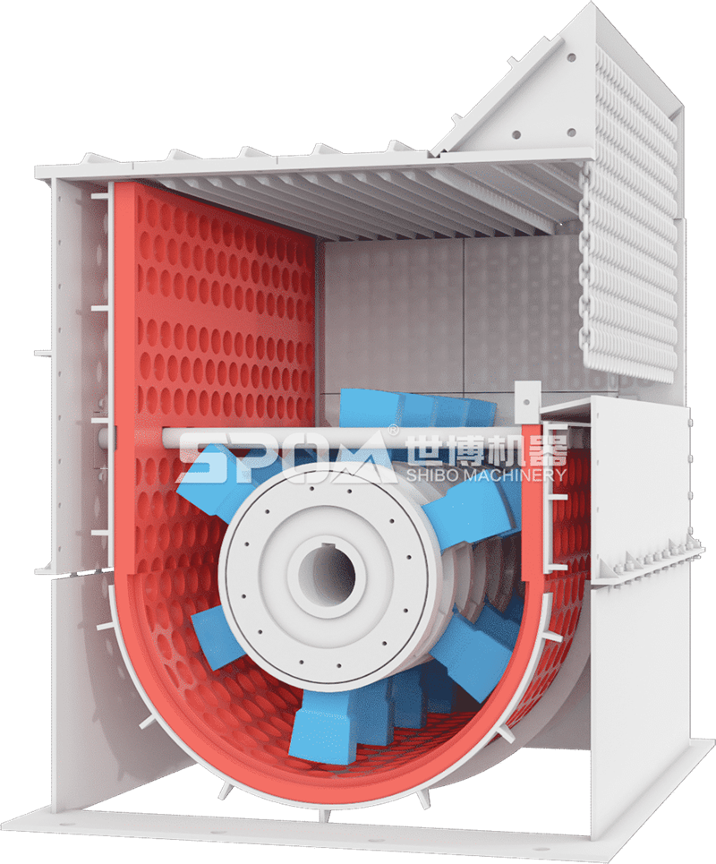 箱式破碎機內(nèi)部結構圖
